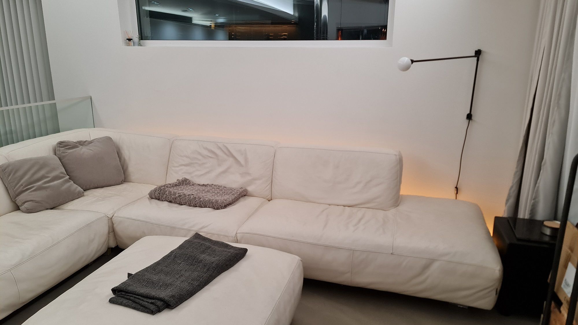 Lighting behind the sofa